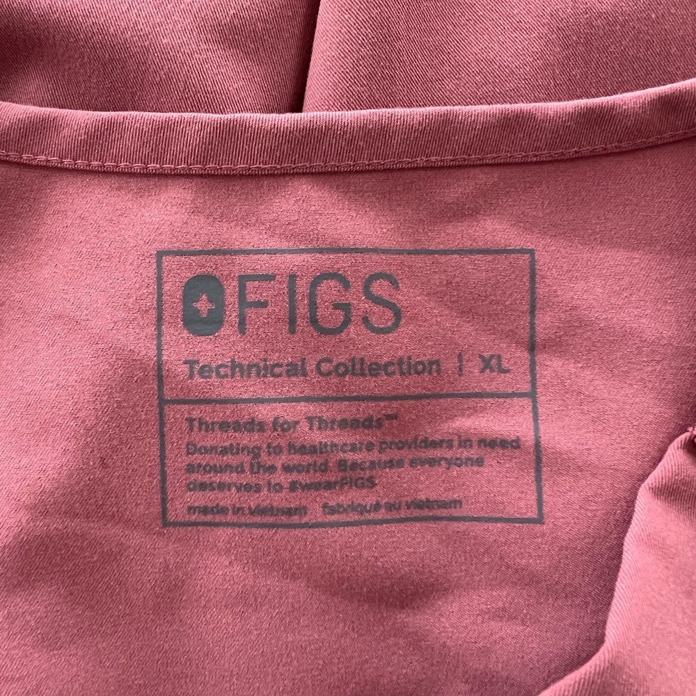 FIGS Chisec Three-Pocket Scrub Top in Limited Edition Mauve Pink #4857, XL - Picture 8 of 10